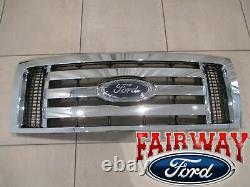 09 thru 14 F-150 OEM Genuine Ford Chrome 3-Bar Grille Grill with Emblem NEW