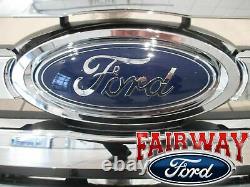 09 thru 14 F-150 OEM Genuine Ford Chrome 3-Bar Grille Grill with Emblem NEW