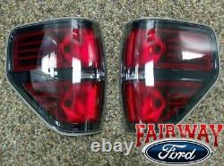 09 thru 14 F-150 OEM Genuine Ford SVT Raptor Black Tail Lights Lamps (Pair of 2)