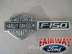 10 thru 12 F-150 OEM Genuine Ford Nickel Harley Davidson Tailgate Badge Emblem