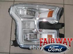 15 thru 17 F-150 OEM Genuine Ford Chrome LED Head Lamp Light RH Passenger NEW