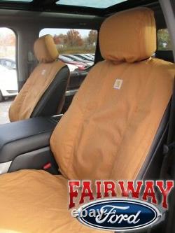15 thru 20 F-150 OEM Genuine Ford Carhartt Front Captain Chair Seat Covers BROWN