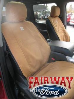 15 thru 20 F-150 OEM Genuine Ford Carhartt Front Captain Chair Seat Covers BROWN