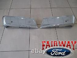 15 thru 20 Ford F150 OEM Genuine Ford Rear Chrome Step Bumpers with Prox Sensors