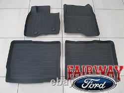 17 thru 19 Explorer OEM Genuine Ford Tray Style Molded Black Floor Mat Set 4-pc