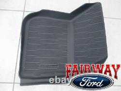 17 thru 20 Fusion OEM Genuine Ford Tray Style Molded Black Floor Mat Set 4-piece