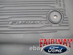 17 thru 20 Fusion OEM Genuine Ford Tray Style Molded Black Floor Mat Set 4-piece