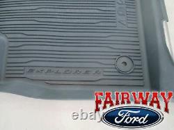 20 thru 21 Explorer OEM Genuine Ford Tray Style Molded Floor Mat Set 4-pc NEW