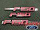 2009 Thru 2014 F-150 Oem Genuine Ford Parts Red Fx4 Fender & T/gate Emblem Set