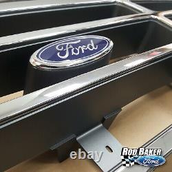 92 thru 97 F-250 F-350 OEM Genuine Ford Platinum Chrome Grill Grille with Emblem