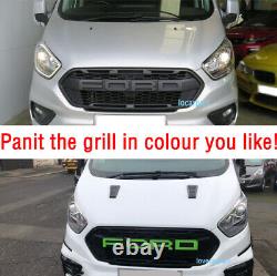 For 2018-2023 Ford Transit Custom Grill Raptor Style Front Mesh Grille withLetter