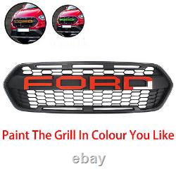 For 2018-2023 Ford Transit Custom Grill Raptor Style Front Mesh Grille withLetter