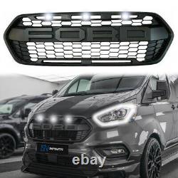 Ford Transit Custom 2018-2022 Front Grille Raptor Style Trail Sport Grill with LED