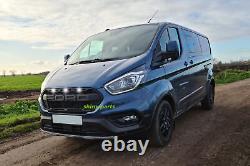 Ford Transit Custom 2018-2022 Front Grille Raptor Style Trail Sport Grill with LED