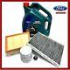 Genuine Ford Ecosport 1.0 Service Kit Oil Air Cabin Filters & 5l Castrol Oil