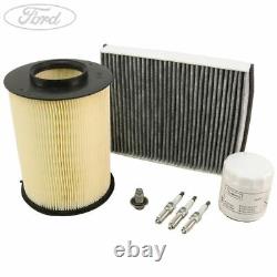 Genuine Ford Focus 1.0 Service Kit Oil Air Cabin Filter Spark Plugs 2342420