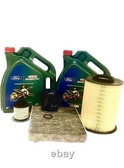 Genuine Ford Kuga 2.0 TDCi Service Kit Oil Air Cabin Diesel Filter & 10L Oil