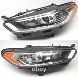 Genuine OEM Ford Fusion Pair of Headlamps DS7Z13008A DS7Z13008B Nice Used Lights