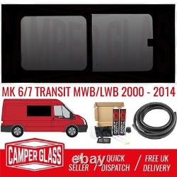 MK6/7 Ford Transit MWB/LWB Driver SLIDING Privacy Window 2000-2014 & Fitting Kit