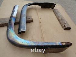 NOS 1957 Ford FRONT FENDER / GRILLE WING GUARDS Original FoMoCo Accessory pair