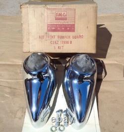 NOS 1963 Ford Galaxie 500 FRONT BUMPER GUARD KIT Original Accessory pair XL