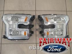 15 À Travers 17 F-150 Oem Authentique Ford Chrome Led Lampes Frontales Paire De Rh & Lh