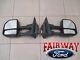 15 À Travers 20 F-150 Oem Genuine Ford All Manual Telescopic Trailer Tow Mirrors Paire