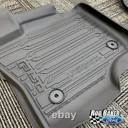 15 Thu 20 F-150 Oem Véritable Chariot Ford Style Molded Floor Mat Set 3-pc Crew Cab