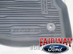 16 À Travers 21 Edge Oem Genuine Ford Tray Style Molded Black Floor Mat Set 4-pc Nouveau