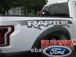 17 & 18 F-150 Raptor Oem Véritable Ford Bedside Emblems Decals Paire De 2 En Ébène