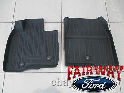 17 À Travers 19 Explorer Oem Genuine Ford Tray Style Molded Black Floor Mat Set 4-pc