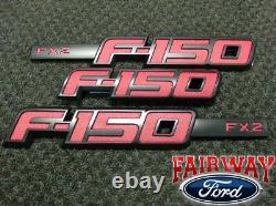 2009 À 2014 F-150 Oem Genuine Ford Parts Red Fx2 Emblem Set New