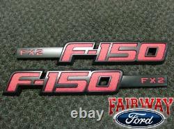 2009 À 2014 F-150 Oem Genuine Ford Parts Red Fx2 Emblem Set New