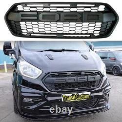 Grille pour Ford Transit Custom 2018-2023 Style Raptor Upgrade Mesh Noir