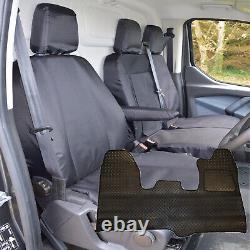 Housses de siège et tapis sur mesure renforcés pour Ford Transit Custom 2013-2023.