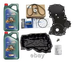 Kit de courroie humide et huile Castrol 10L pour Ford Transit MK7 & Custom 2L FWD 2016 - présent.