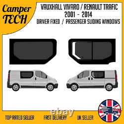 Vitre fixe côté conducteur et vitre coulissante côté passager du Vauxhall Vivaro 2001 - 14.